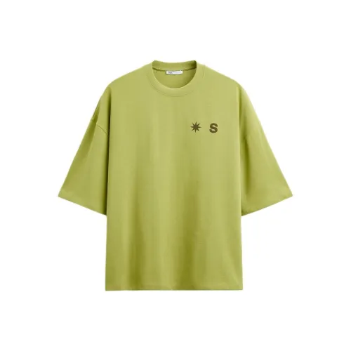ZARA Зеленые Мужские T-рубашки