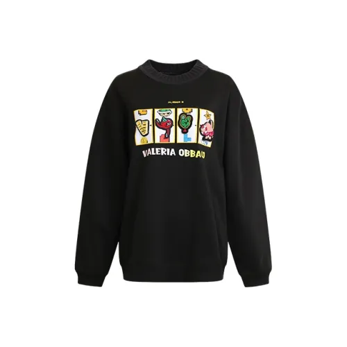 Valeria Obbaco Черный Унисекс Свитшоты