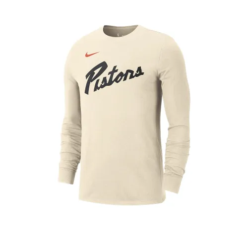 Nike x NBA Detroit Pistons FW24 Essential Городской Edition Футболка Мужская Яично-желтая