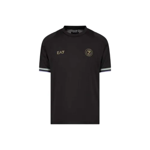 EMPORIO ARMANI EA7 SS25 T Рубашка Мужская Черная