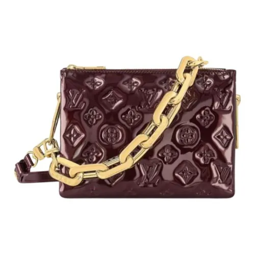 LOUIS VUITTON Coussin Кожа Сумка через плечо Сумка на плечо Маленькая Женская Бордовая