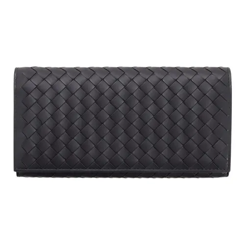 Bottega Veneta Sheepskin Wallet Unisex Black Bottega Veneta Кошелек из овчины Унисекс Черный