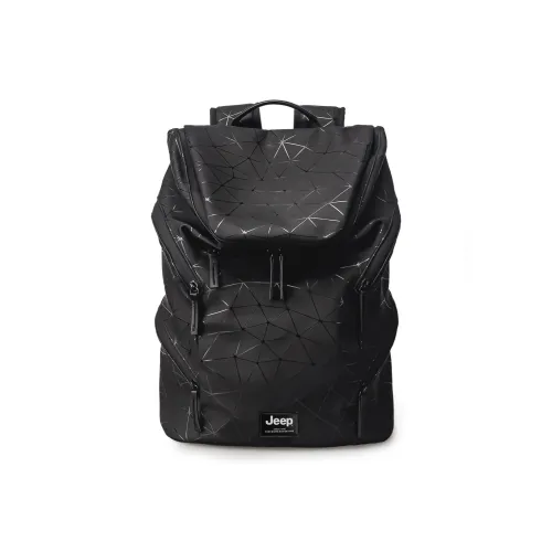 JEEP ПУ (полиуретан) GOOD Looking Старшая школа Студент университета Рюкзак Сумка для баскетбола Унисекс Ромб Узор Черный