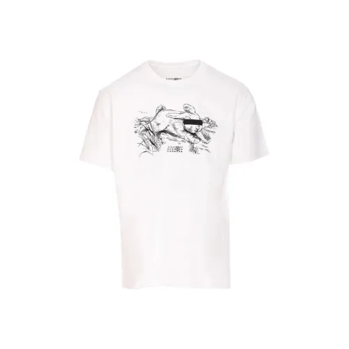 MM6 Maison Margiela совместная брендированная рубашка T Мужская Белая