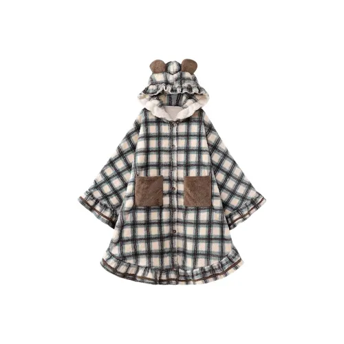 QIAOYUN Сон Халат Женский Абрикос