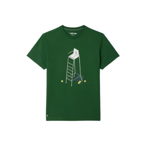 LACOSTE Collaboration SS25 Heritage T-Shirt Мужская Зеленая
