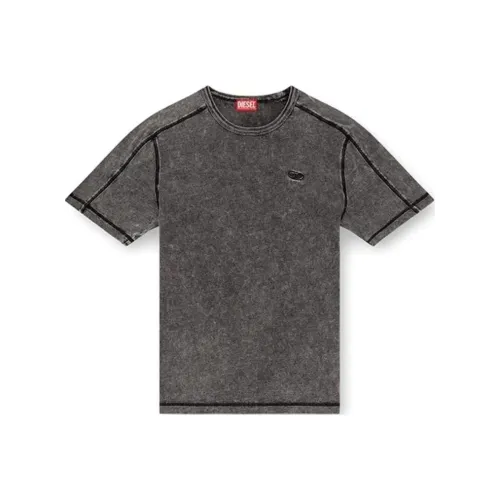 DIESEL SS25 T-Shirt Унисекс Серый Черный