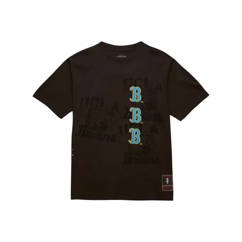 Travis Scott X Mitchell Ness Футболка Унисекс Темно-Коричневая