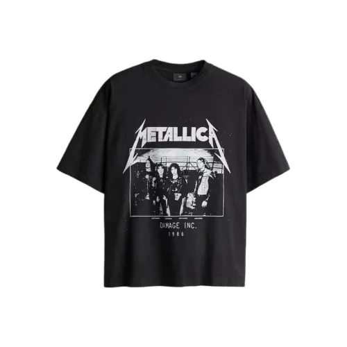 H&M Черные Мужские T-рубашки
