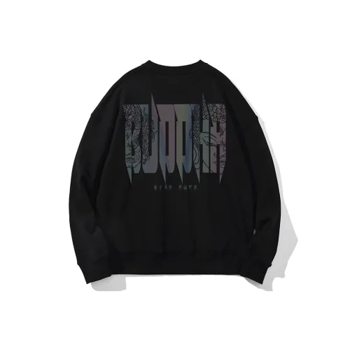 SANSYAS Круглый вырез Свободный крой Стандартный Свитшот Унисекс