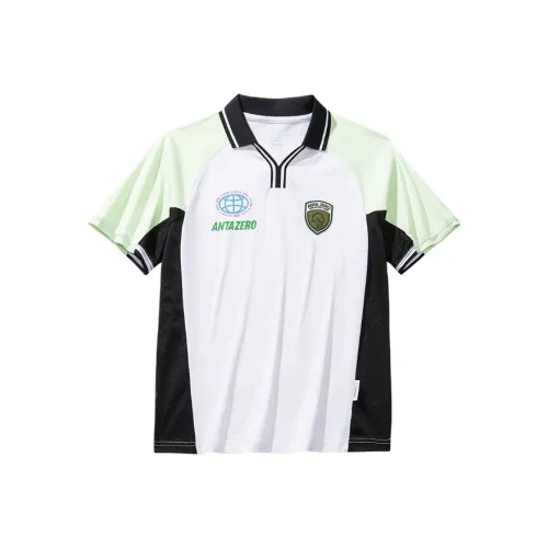 ANTA Outdoor Collection T-Shirt Мужской Pure White Azure Green Core Black