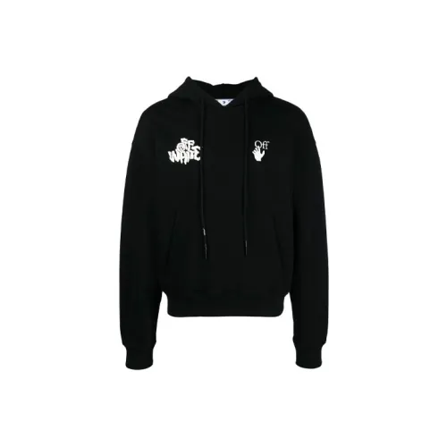 Off Белый SS21 Черный Мужские Толстовки