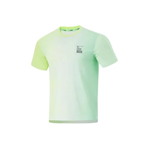 Т-рубашка мужская охлаждающая зеленая с флуоресцентным желто-зеленым принтом Full