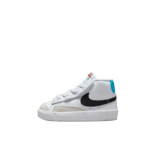 nike Blazer Mid 77 Противоскользящая Устойчивая к истиранию MID Топ Обувь для малышей Белый Infant And Toddler