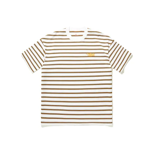 LINING T Рубашка Мужская Стандартная Белая Черные Полосы С Принт