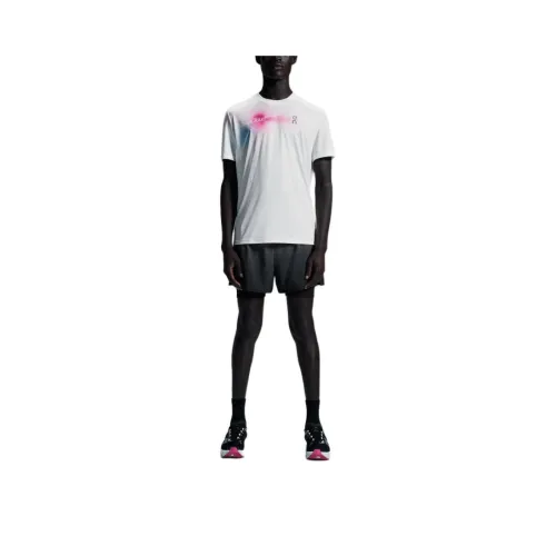 On Pace Бег Т-Рубашка Men's Natural Цвет Розовый