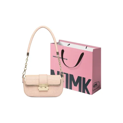 NOMK ПУ (полиуретан) Сумка Маленькая Квадратная Сумка Сумка на Плечо для Подмышки Женская Розовая Черная Белая