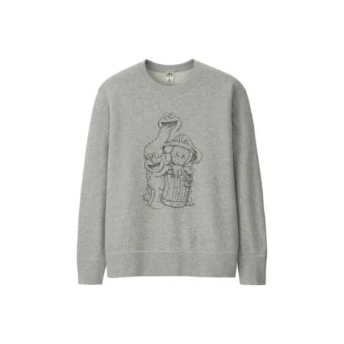 UNIQLO KAWS Collaboration Collection Серый Мужской Свитшот