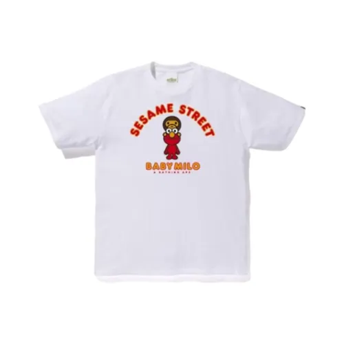 A BATHING APE x Milo (фиолетовый) Elmo T Рубашка Мужская Белая