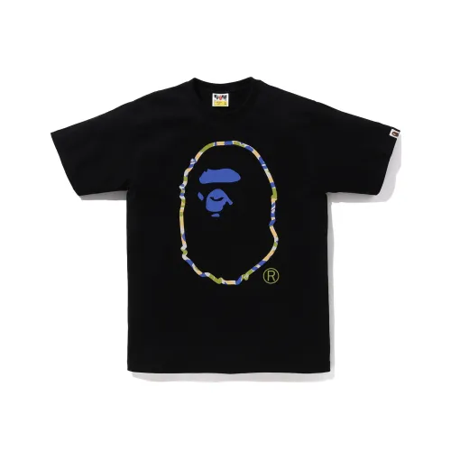 A BATHING APE Черная унисекс футболка