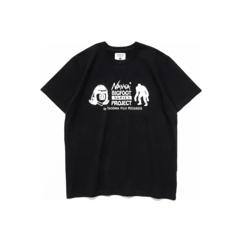 NANGA TACOMA FUJI RECORDS Collaboration Bigfoot SURVEY Project Логотип T-Shirt Унисекс Черный