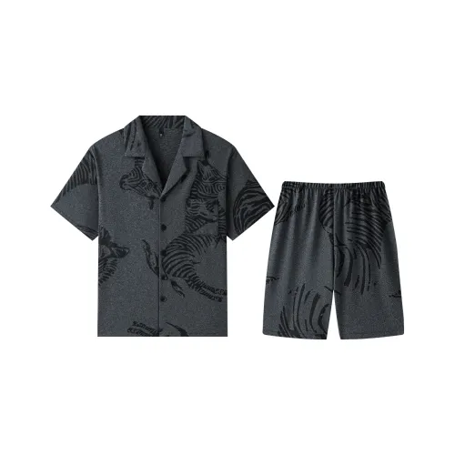 Gongdie Пижамный комплект Мужской Темно-серый