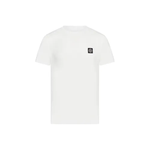 STONE ISLAND Белая Мужская T-Рубашка