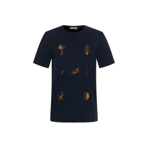Corneliani T Рубашка Мужская Темно-Синяя