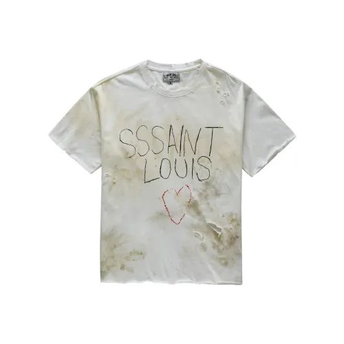 SSSAINT LOUIS T-Shirt Унисекс Грязно-белый