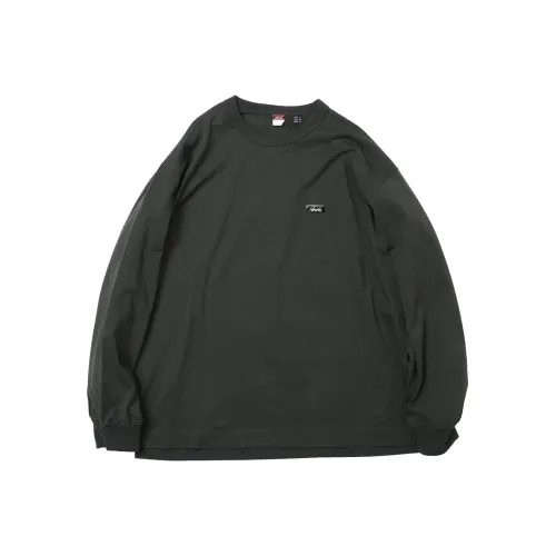 NANGA FERRE Пряжа ECO Hybrid BOX LOGO Вышивка L S Tee T Рубашка Мужская Хаки