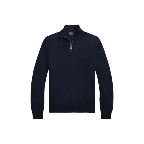 Ralph Lauren Purple Label SS25 Трикотаж Мужской Морской Синий
