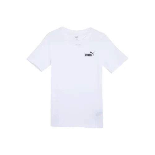 PUMA ESS Логотип T-Shirt Унисекс Белый