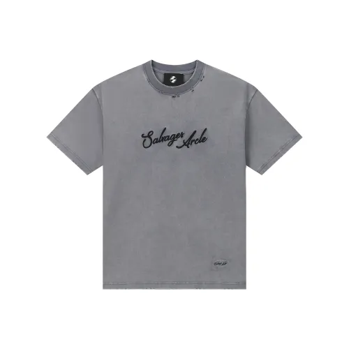 THE SALVAGES FASHION CLUB Мытый серый Унисекс Футболка