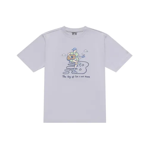 New Balance x PK SHEJISHILIANMINGKUAN Centripetal Life Illustration Series T-Shirt Унисекс Light Purple