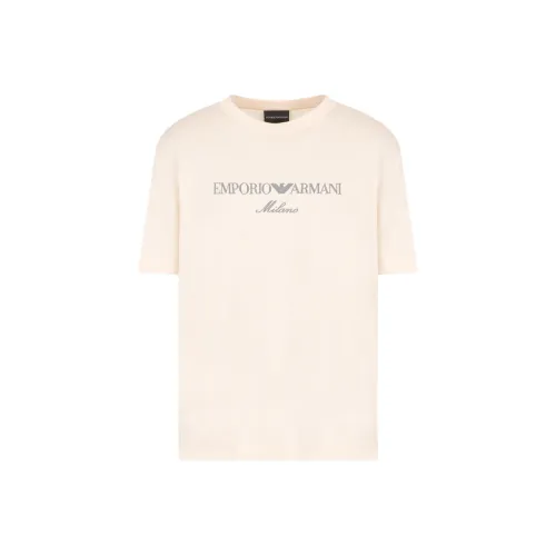 Emporio Armani Абрикос Мужская T-Рубашка