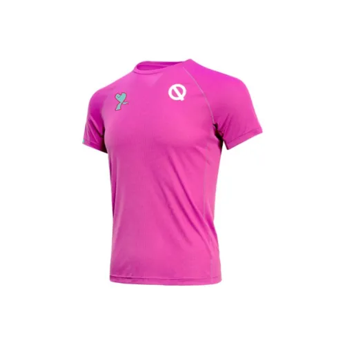 Qinkung T-рубашка мужская неонового розового цвета