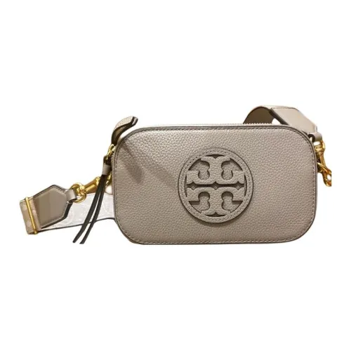 TORY BURCH Miller Pebble Leather Camera Bag Crossbody Bag Shoulder Bag Mini Women's Clay Gray