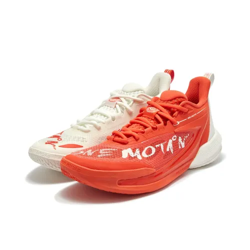 361° ONE MOTION 2,0 One Wave 2 Противоскользящие Устойчивые к истиранию Низкий Топ Баскетбольные кроссовки Мужские Белый Оранжевый Несовпадающие