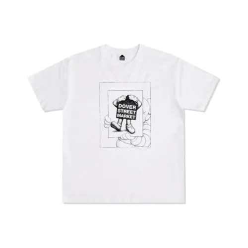KAWS DOVER STREET MARKET Co Бренд Белый Унисекс Футболка