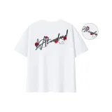 Белый (Розовый, вышивка)