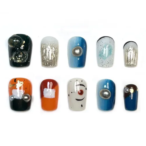 Rui Jin Люкс стиль Стиль Майярд Модный Трапециечный Короткий Квадрат Многоцветный Jump Цвет Милый 18mm