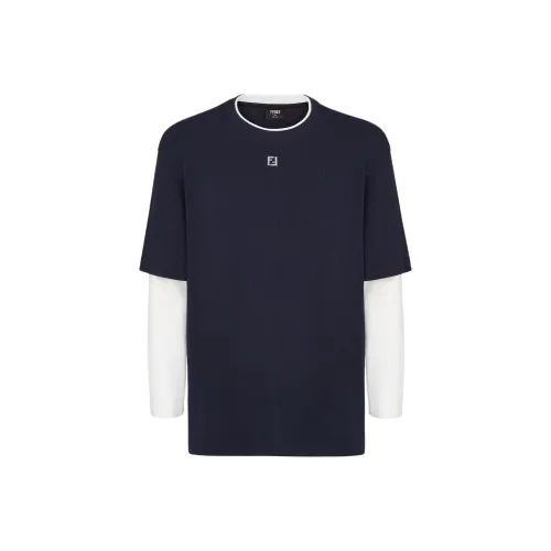 Fendi Blue Мужские T-рубашки