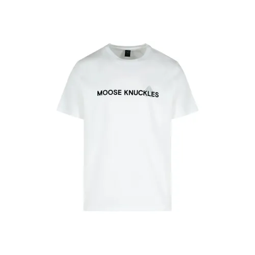 Moose Knuckles Белая Мужская Футболка