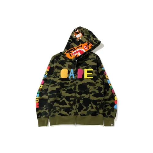 A BATHING APE x READYMADE Shark Collection BAPE X READYMADE Collaboration Толстовка Мужской Камуфляж Зеленый