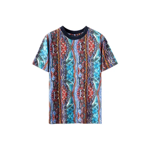 COOGI Уличный Hip Hop Винтаж Поп-стиль Горький Горлянка Узор T Рубашка Унисекс