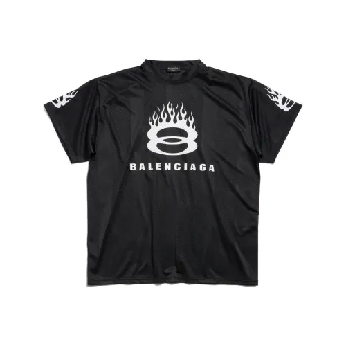 Balenciaga Burning Unity T-Рубашка OVERSIZED T-Рубашка Мужская Черная