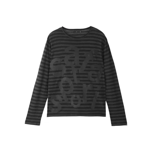 Safarispot TICKETING Stripe Border Tee T-Shirt Мужская Черная Черная