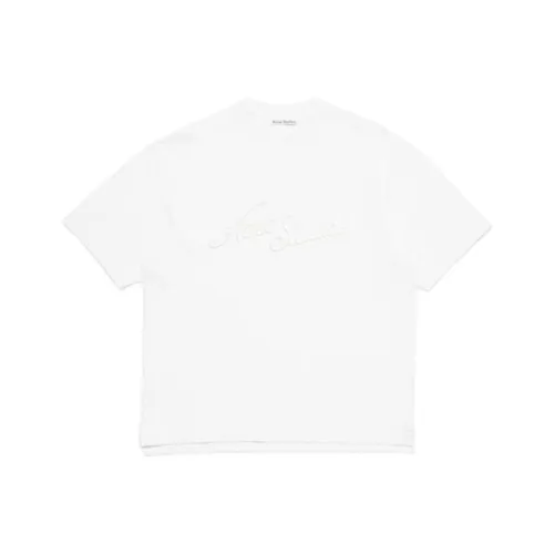 ACNE STUDIOS SS25 T-Shirt Унисекс Белый