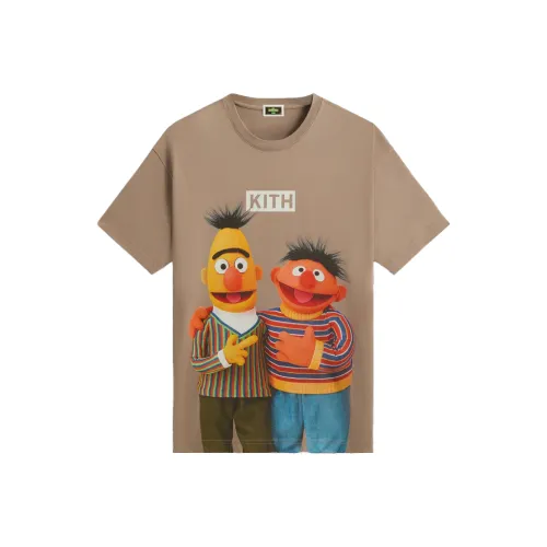 KITH X SESAME STREET Monday Program Collection FW24 Bert Ernie T Рубашка Мужской Quicksand