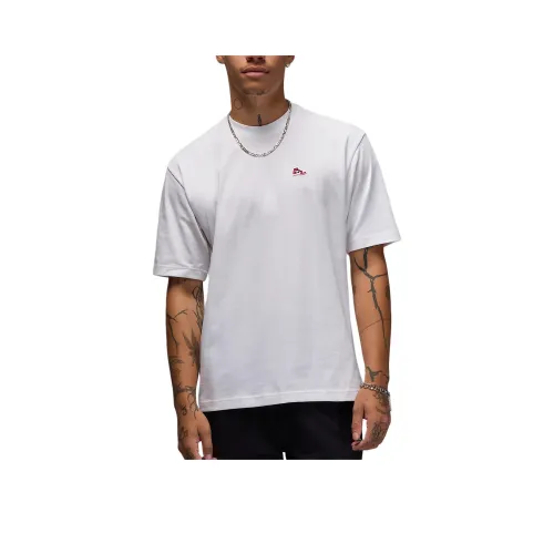 Джордан T Рубашка À Écusson SNEAKER Pour Homme T Рубашка Унисекс Белый School Красный